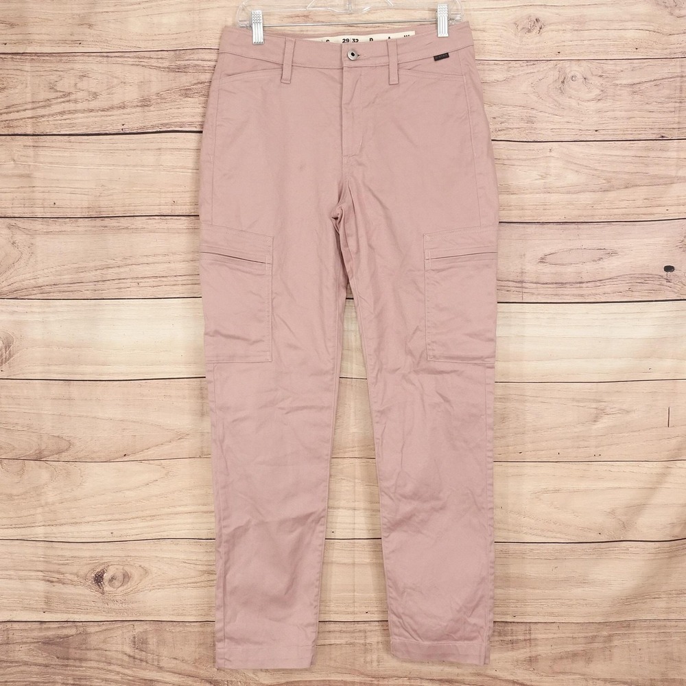G-Star RAW Pants Womens 29x32 Pink Slim Cargo Twill Tapered Pockets Casual - Picture 1 of 16